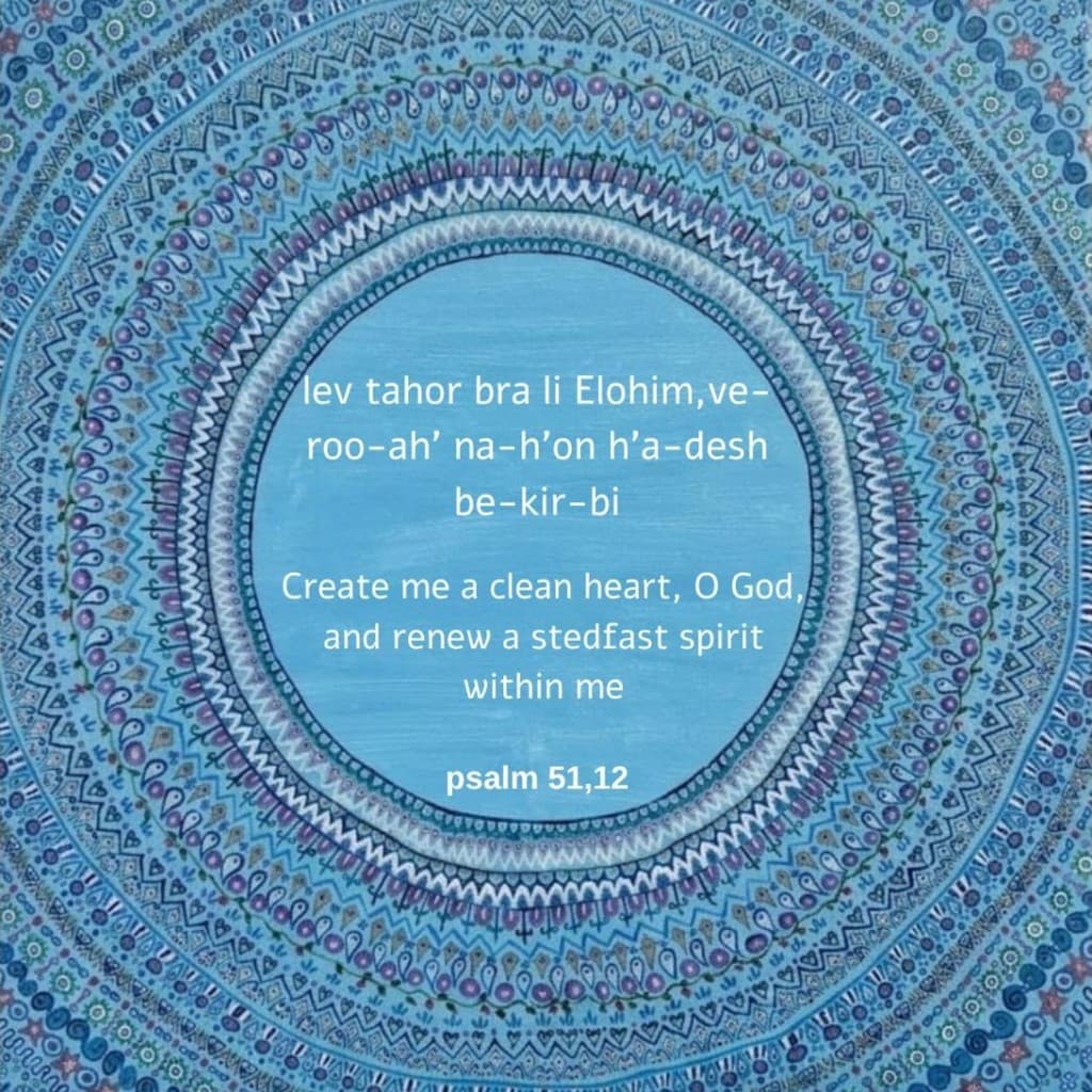 Create in Me a Clean Heart, Psalm 51:12