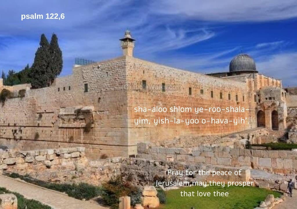 Jerusalem Stone Walls, Psalm 122:6