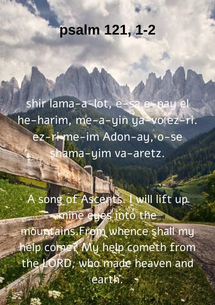 Eyes to the Mountains, Psalm 121:1–2